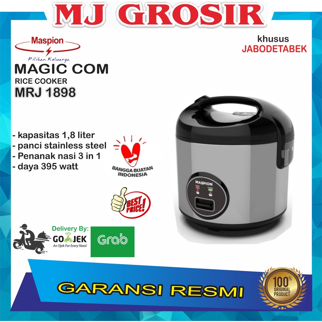 Jual MAGIC COM MASPION MRJ 1898 MRJ1898 1.8 LITER MURAH | Shopee Indonesia