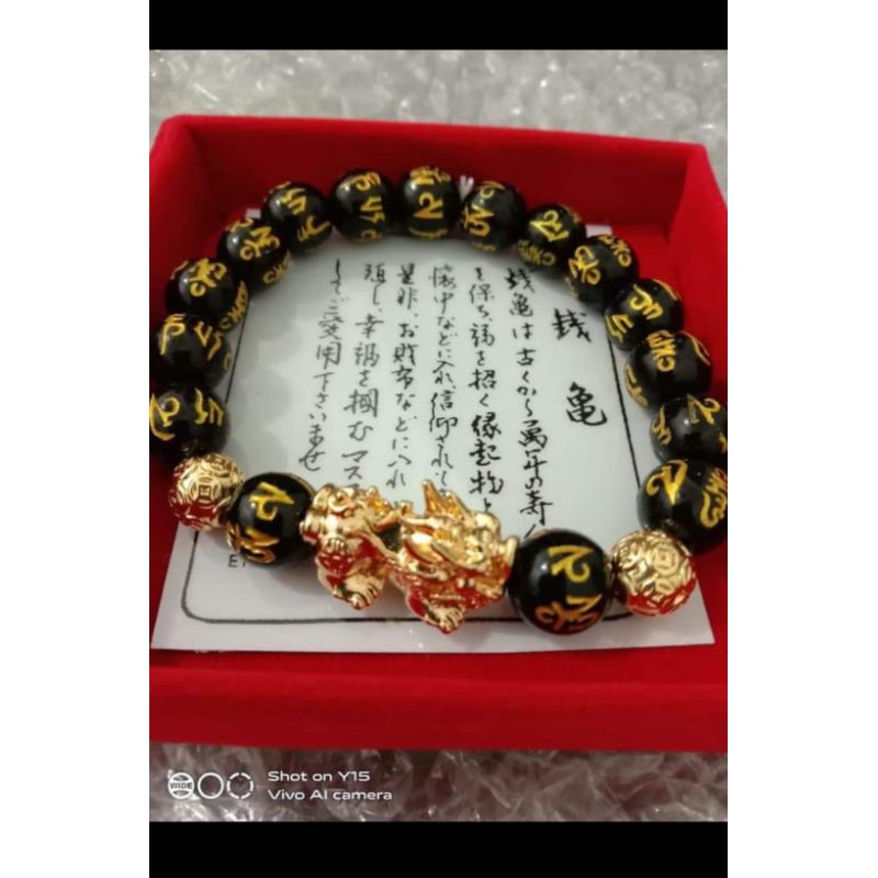 Bracelet Perles Om Mani Padme Hum Pixiu - Change De Couleur Avec La Météo - Fait Main Sur Mesure