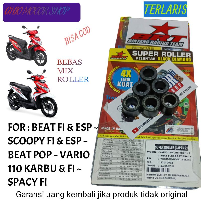 Jual Roller Roler BRT Beat Fi Esp Honda Scoopy Fi Esl 2013- 2019 SPACY ...