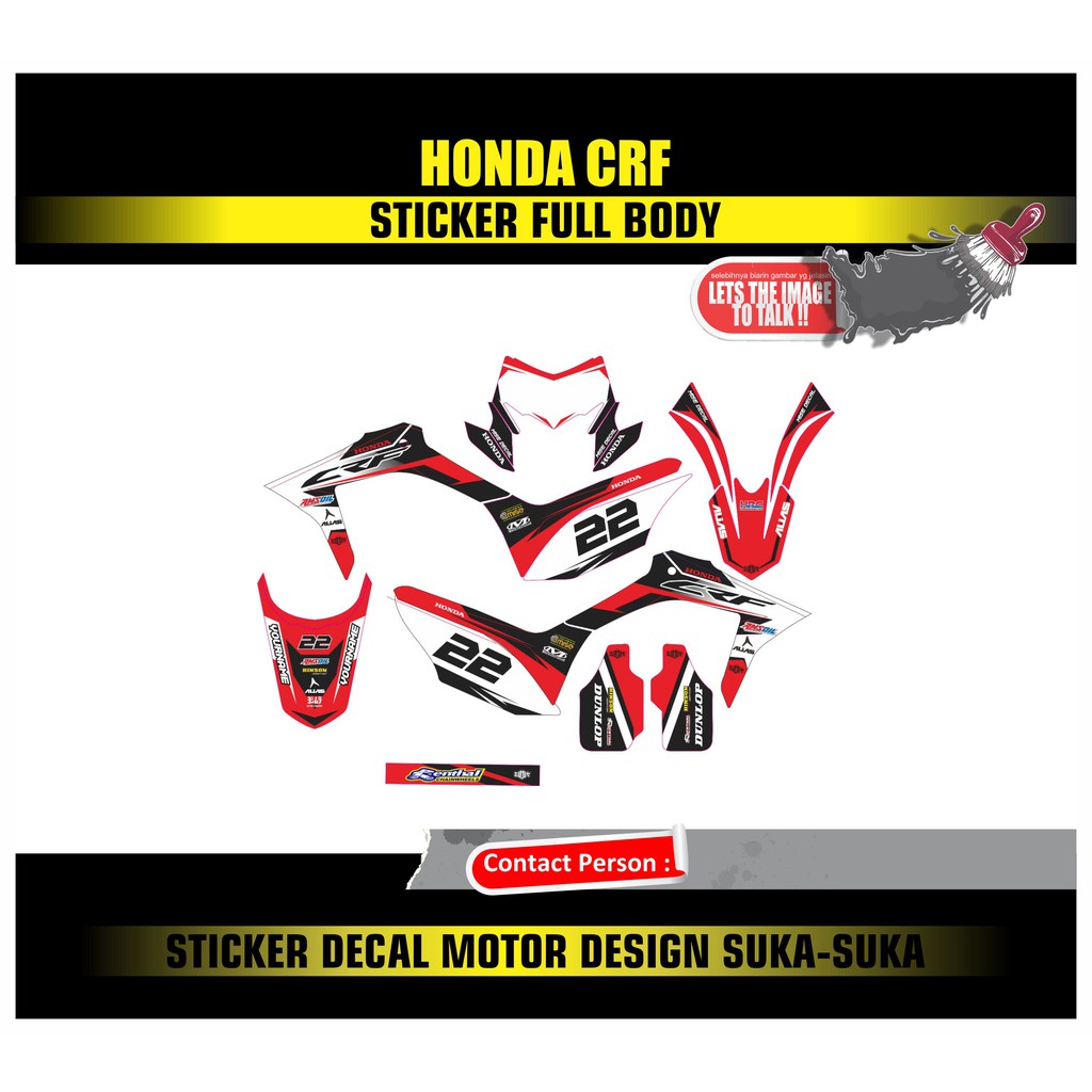 Jual Stiker Decal Honda Crf Full Body Concept Shopee Indonesia