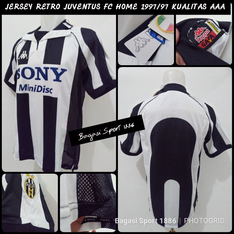 Jual Jersey Baju Bola Retro Lama Lawas Juventusss Sony MiniDisc Jupe Home Kit Kandang 1997 1998