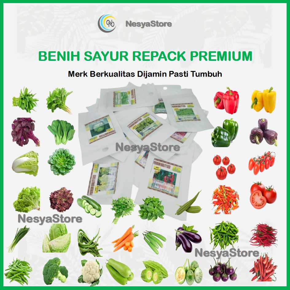 Jual Benih Sayur Sayuran Biji Sayur Sawi Cabe Cabai Tomat Wortel Kol ...