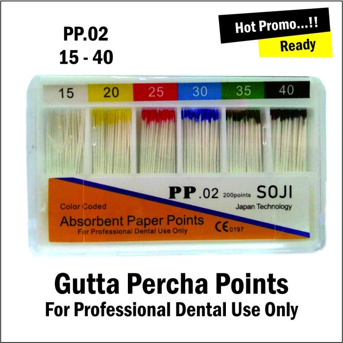 Jual Dental Absorbent Paper Point 120 point PP.02 No 15-40 SOJI ...
