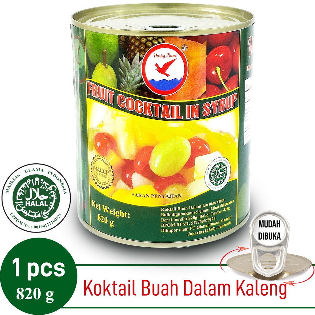 Jual Herring Brand Coktail Cocktail Buah dalam Kaleng 820g (Halal ...