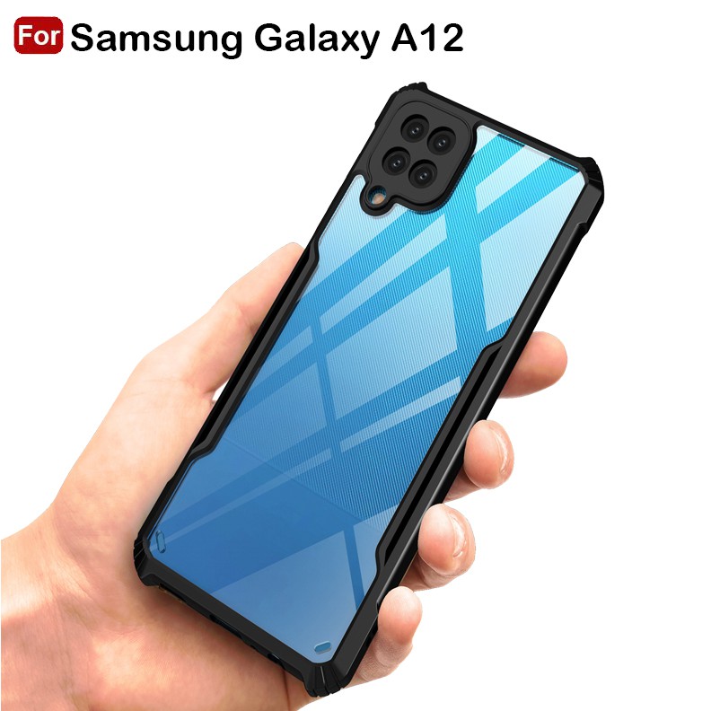 Jual Case Samsung Galaxy A12 Hardcase Transparant Shockproof