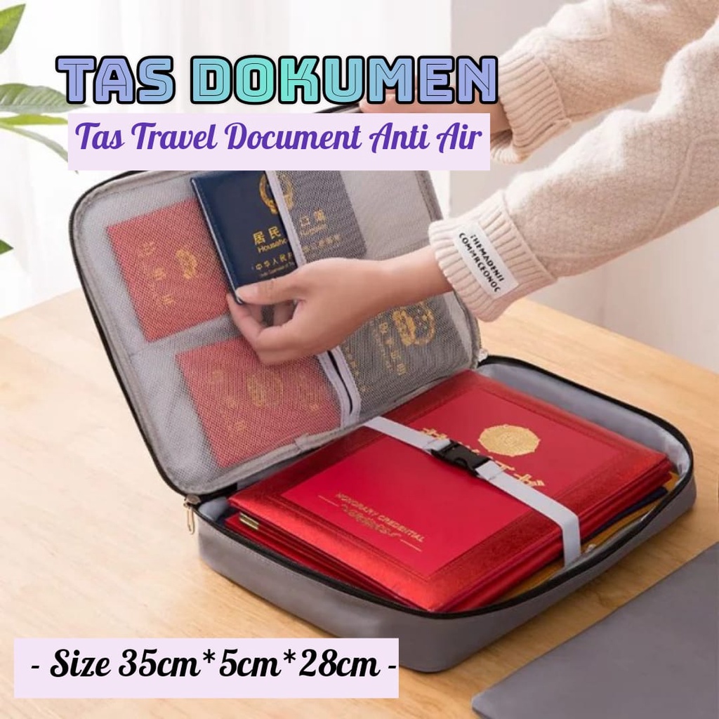 Jual Tas Dokumen Travel Bag Documents Storage Box With Safety