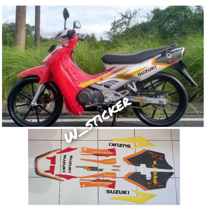 Jual Striping Satria R 2000 2001 2002 merah putih | Shopee Indonesia
