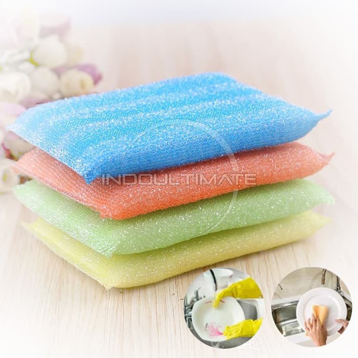 Jual SPONS SPONGE BUSA CUCI PIRING WARNA WARNI BAHAN TEBAL TAPAS BANTAL ...