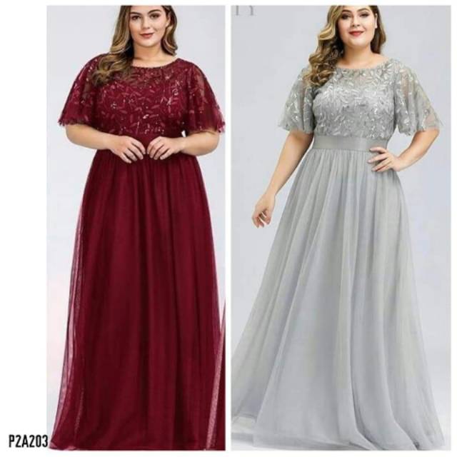dress brokat modern big size Dress Brokat Modern Jumbo Baju Pesta Wanita Brukat Kondangan XXL Big -  Navy, XXL Ld 110-120 di Pilonino Store
