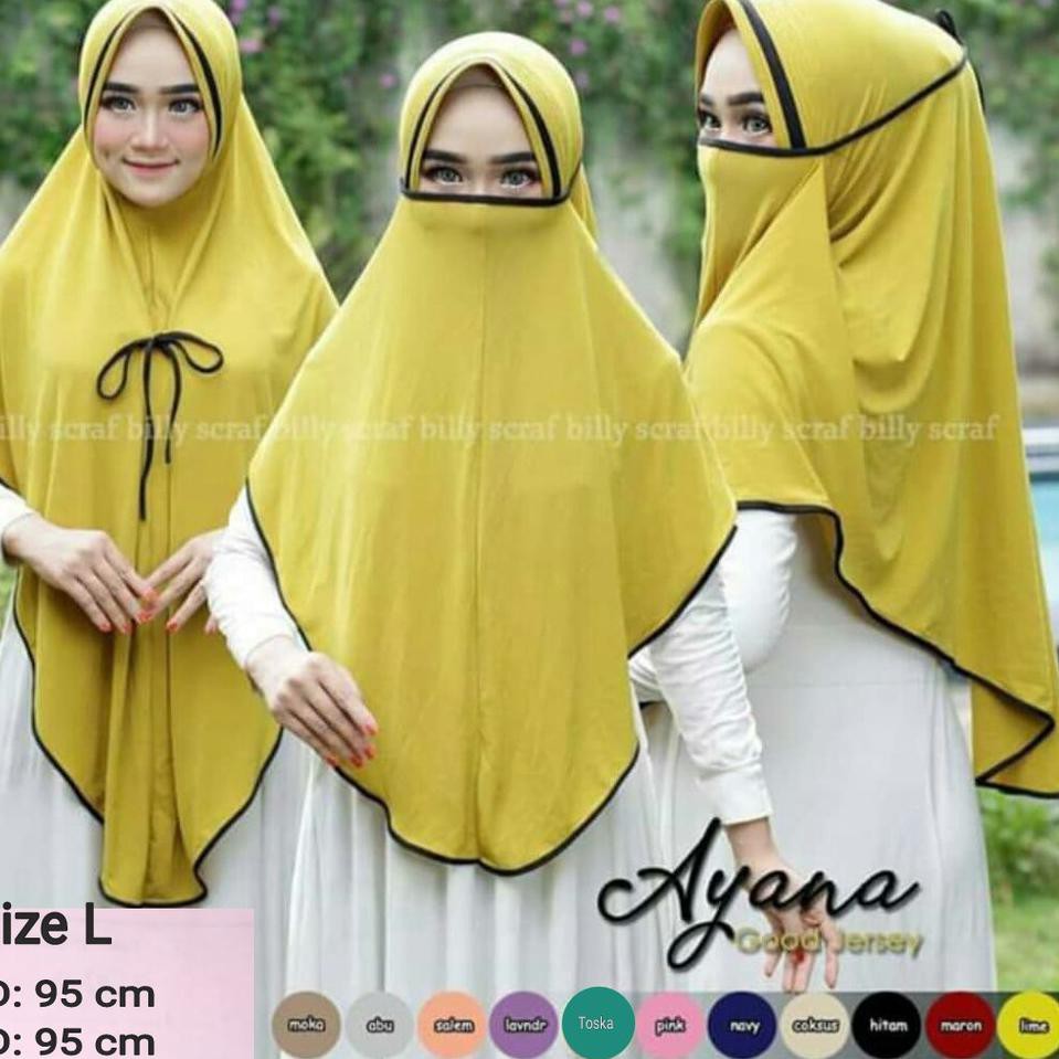 Jual Terbaruϟday Jilbab Instan Niqab Sharmila Jilbab Ayana Cadar Jersey ...