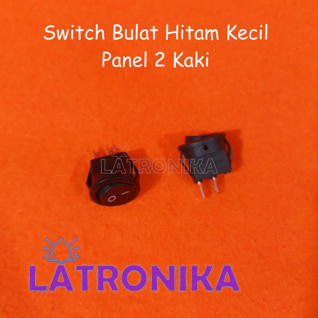 Jual Switch Bulat Saklar Kecil 15mm Rocker Switch On Off Hitam Panel ...