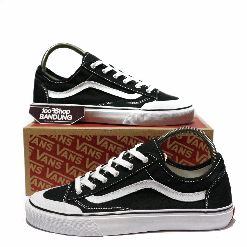 Jual Sepatu Vans Old Skool Decon SF Black WHite Hitam Putih Mirror ...