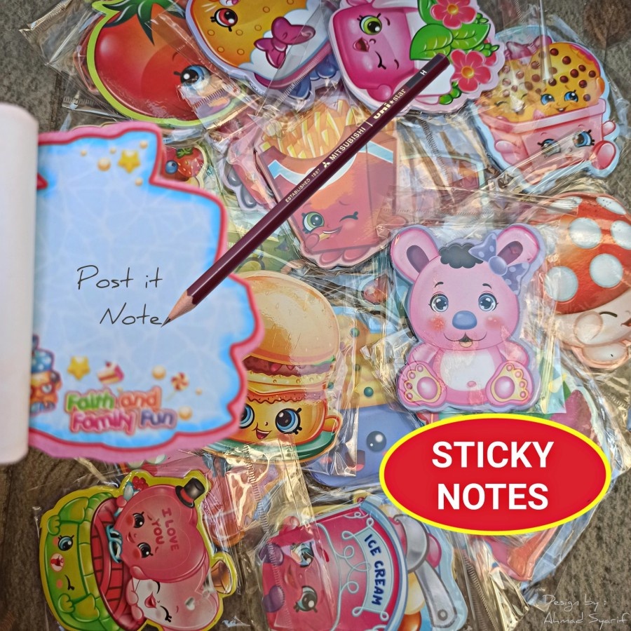 Jual STICKY NOTES KARAKTER - KERTAS MEMO CATATAN POST IT STICK NOTE ...