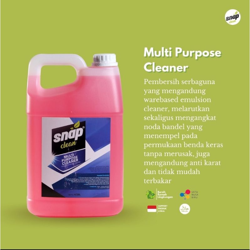 Jual Multi purpose Cleaner Snap Clean | Shopee Indonesia