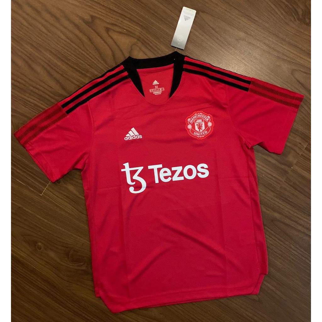 Jual JERSEY SEPAK BOLA MU TRAINING MERAH TEZOS 2022 2023 GRADE ORI ...