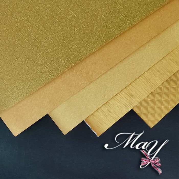 Jual Fancy Paper Kertas Kado Classic Brass Gold Emas Plano 109x79cm