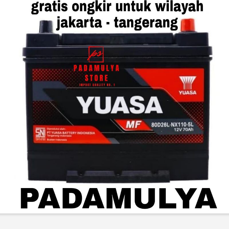 Jual Aki Kering Yuasa Mf 80d26l Nx110 5l 12v 70ah Battery Pajero Sport