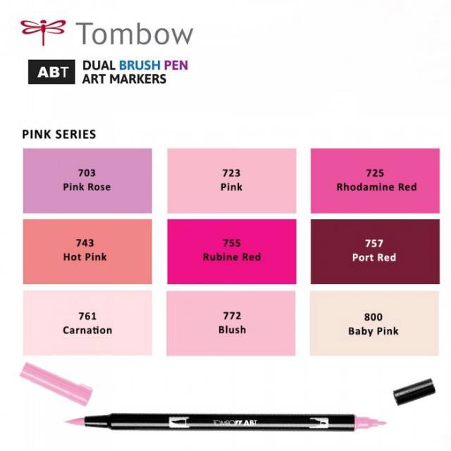 Tombow - Dual Brush-Pen - Rhodamine Red #725