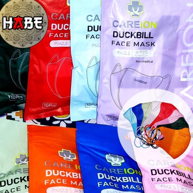 Jual Masker Duckbill 4 Ply Careion Warna 10 Pcs Masker 4 Lapis Kemenkes ...