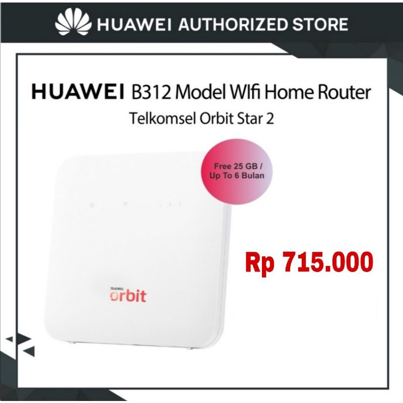 Jual HUAWEI B312 Modem Wifi Home Router 4G Telkomsel Orbit Star 2 (Free ...
