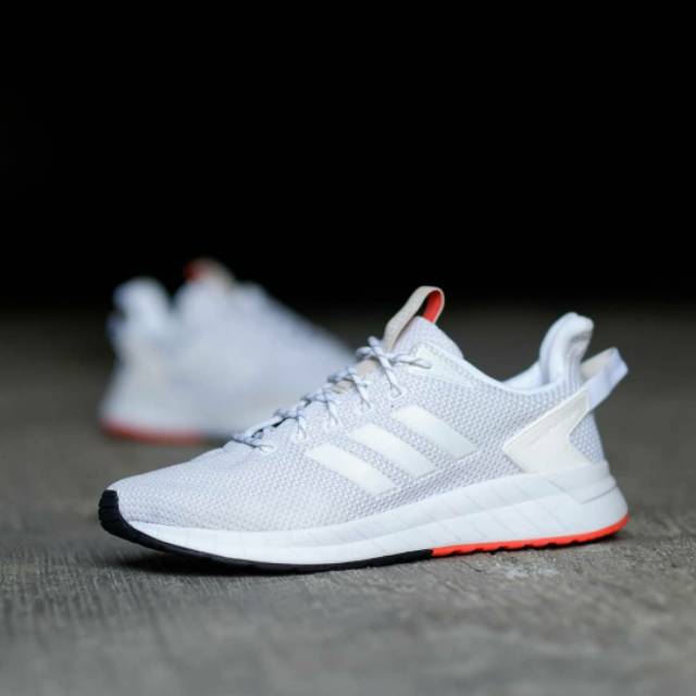 Jual Adidas Questar Ride FULL WHITE SOLE ORANGE 100 ORIGINAL BNWB Shopee Indonesia