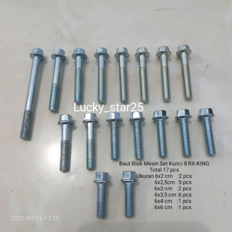 Jual Baut Blok Mesin Set Kunci 8 RX-KING | Shopee Indonesia