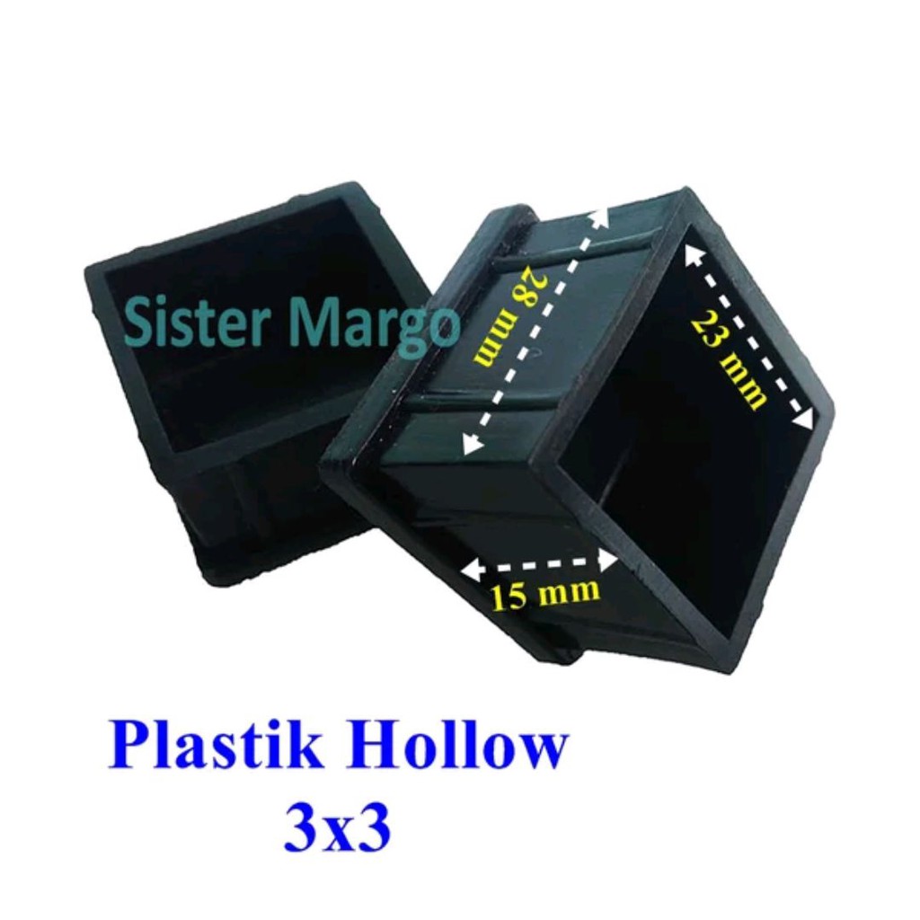 Jual Kaki Rak Besi Holo Hollow Kotak 3x3 Plastik - 8 PCS | Shopee Indonesia