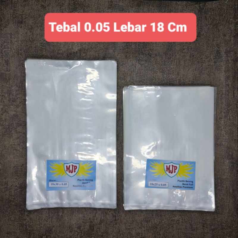 Jual Plastik PP Bening MJP Tebal 0.05 Uk 18x25 , 18x30 | Shopee Indonesia