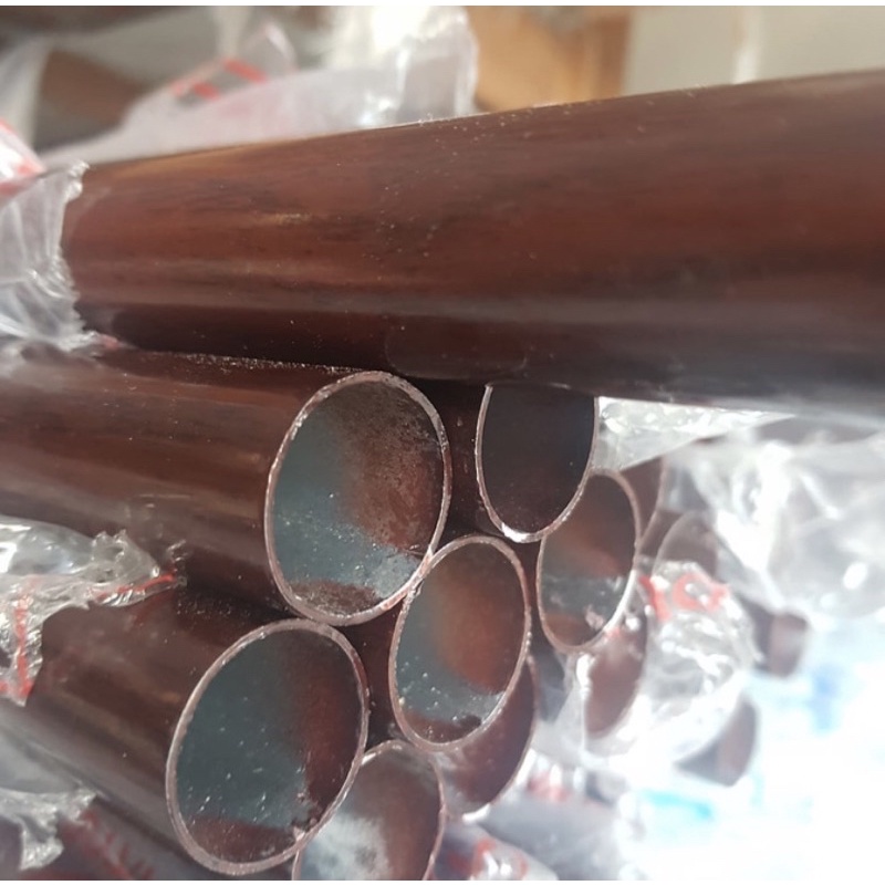 Jual Rel rolet pipa batang besi tiang bulat gorden warna coklat motif ...