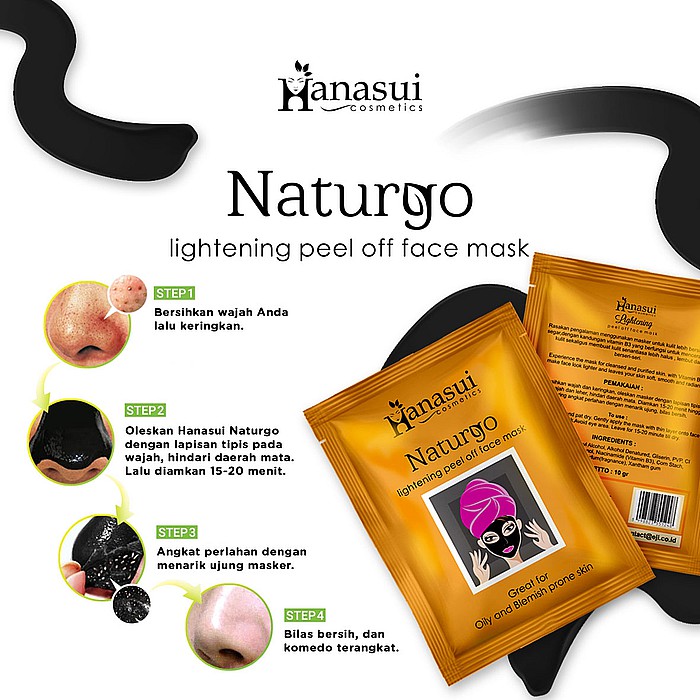 Jual HANASUI NATURGO MASKER NATURGO LIGHTENING PEEL OF MASK / GOLD Anti ...