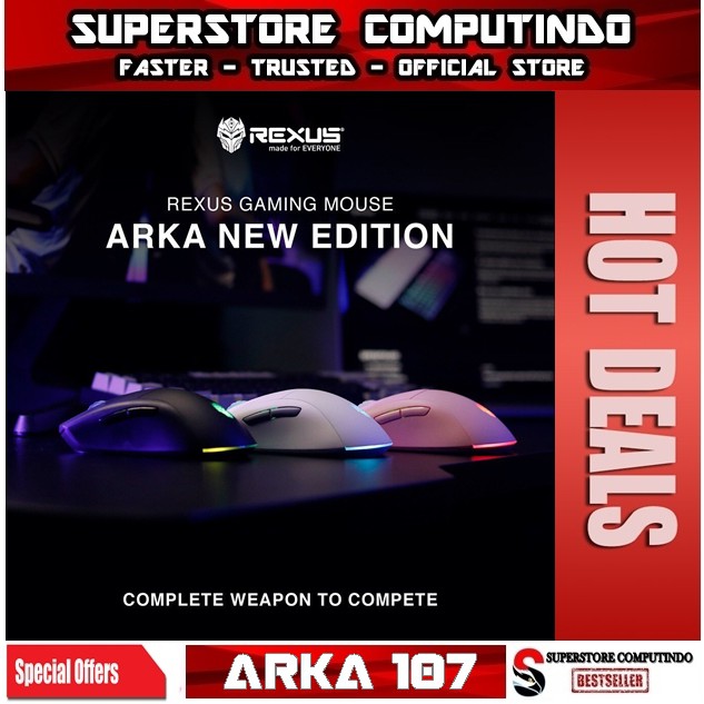 Jual Rexus Arka 107 Wireless Gaming Mouse - Dual Connection | Shopee ...