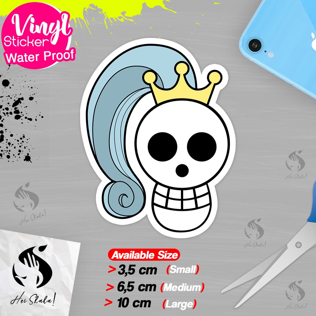 Jual Stiker One Piece Vivi Pirate Flag Logo Sticker Anime Jepang Bahan ...