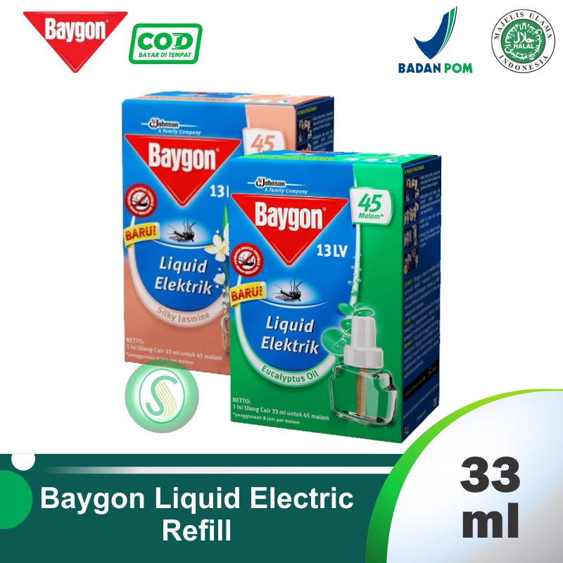 Jual Baygon Liquid Obat Nyamuk Elektrik 45 Malam Refill 33ml Shopee