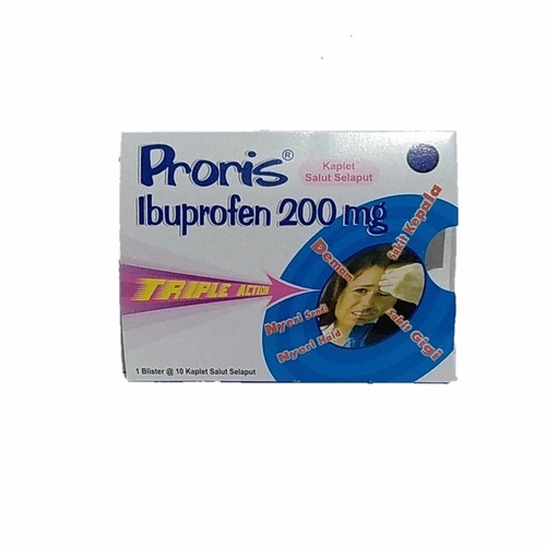 Jual Proris Ibuprofen 200 Mg Triple Action 1 Strip / Sakit Kepala ...