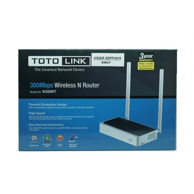 Jual TOTOLINK N300RT Router Wireless N 300Mbps N300 RT | Shopee Indonesia
