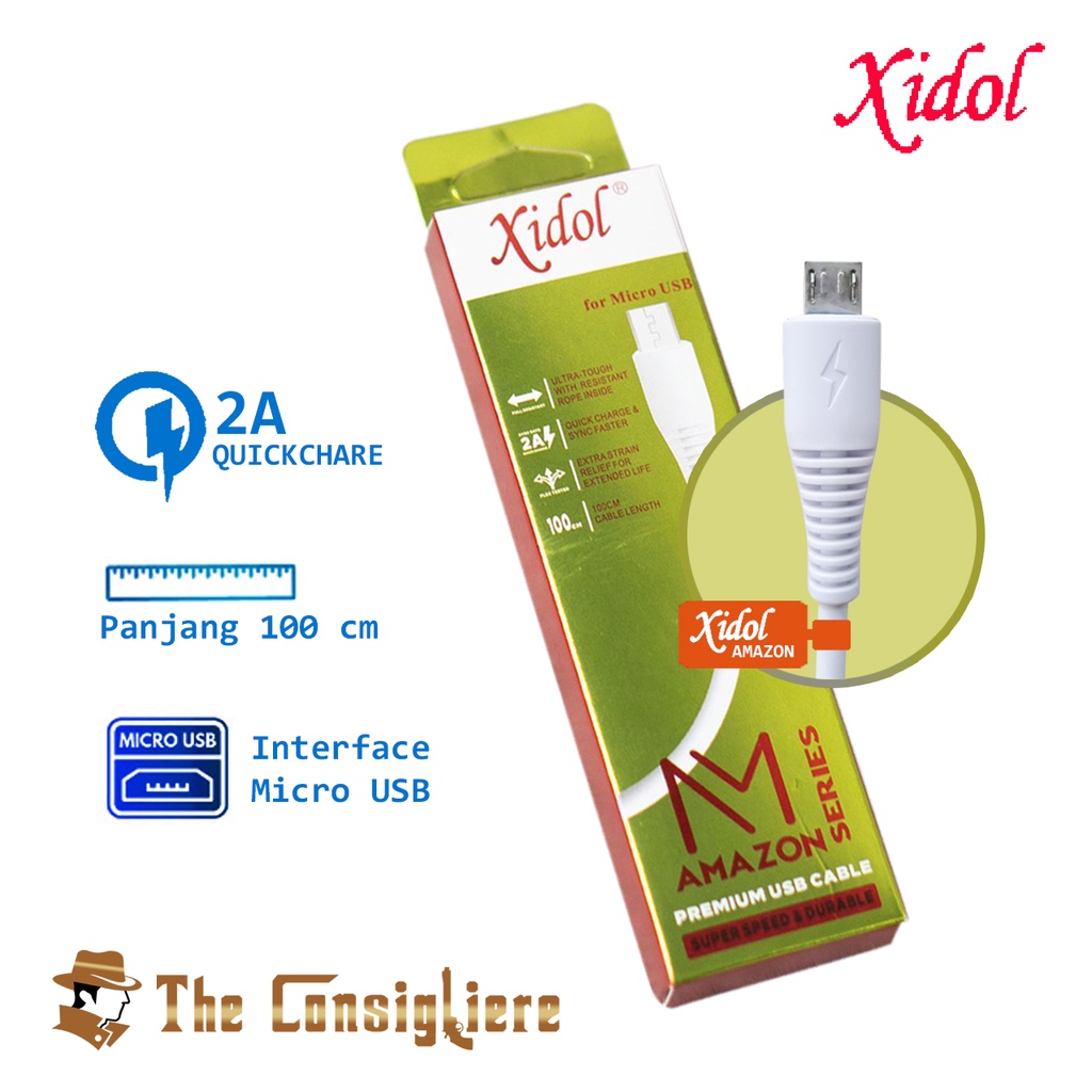 Jual Xidol 2A Kabel Data Fast Charging Amazon Data Cable Micro USB ...