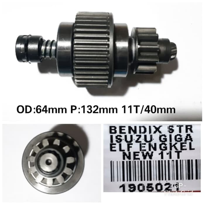 Jual Bendix Starter GP Isuzu Giga Elf Engkel New 11T | Shopee Indonesia