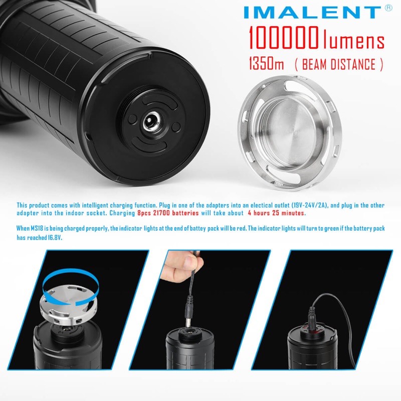 Jual IMALENT MS18 100000 Lumens Flashlight | Shopee Indonesia