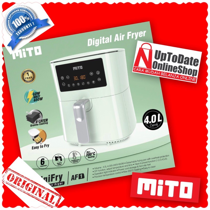 Jual AIR FRYER DIGITAL MITO AF1 SUPER LOW WATT Shopee Indonesia