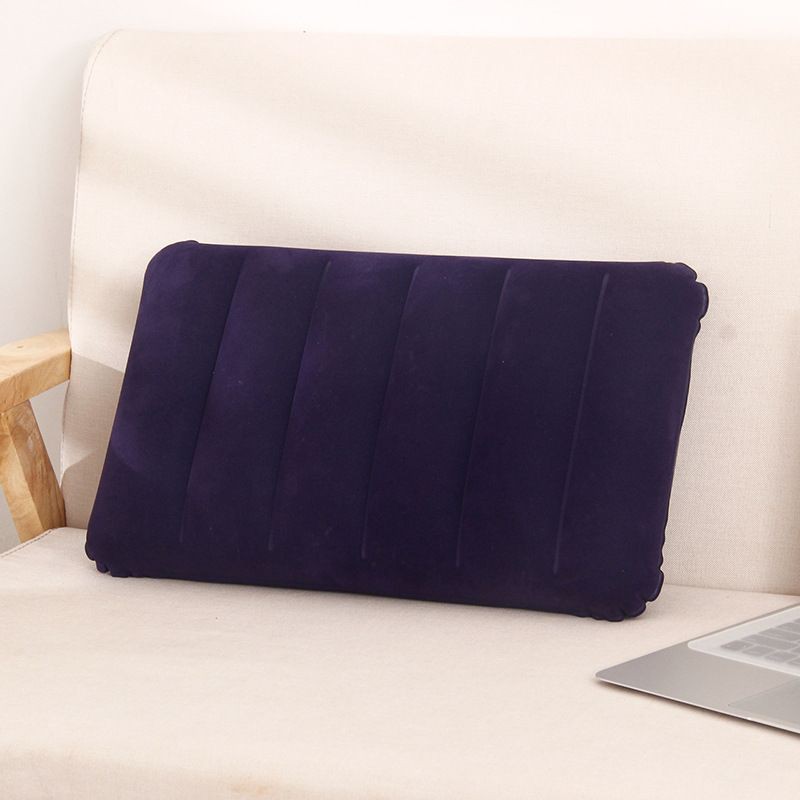 Jual Bantal Angin Tiup PVC Bludru Besar Warna Biru Sisir | Shopee Indonesia