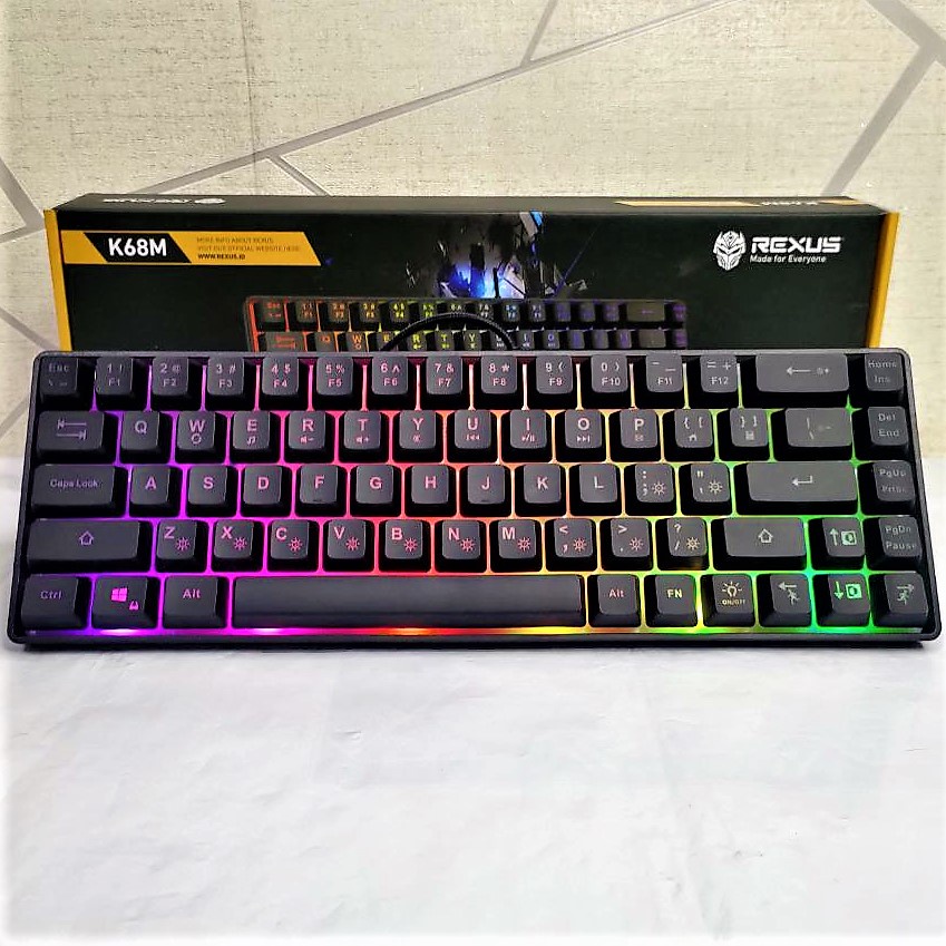 Jual Rexus Keyboard Gaming Mini Battlefire K68M | Shopee Indonesia