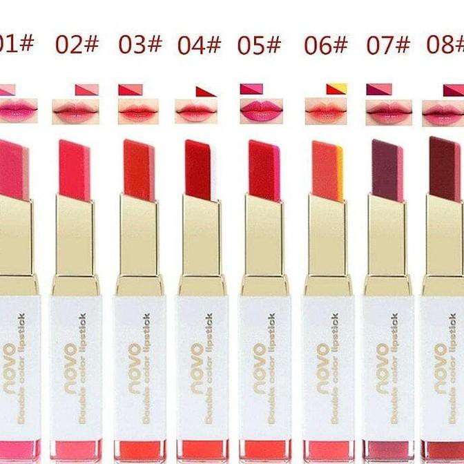 Jual NOVO DOUBLE COLOR LIPSTICK TWO TONE LIPSTIK DUA WARNA - NOMOR SATU ...