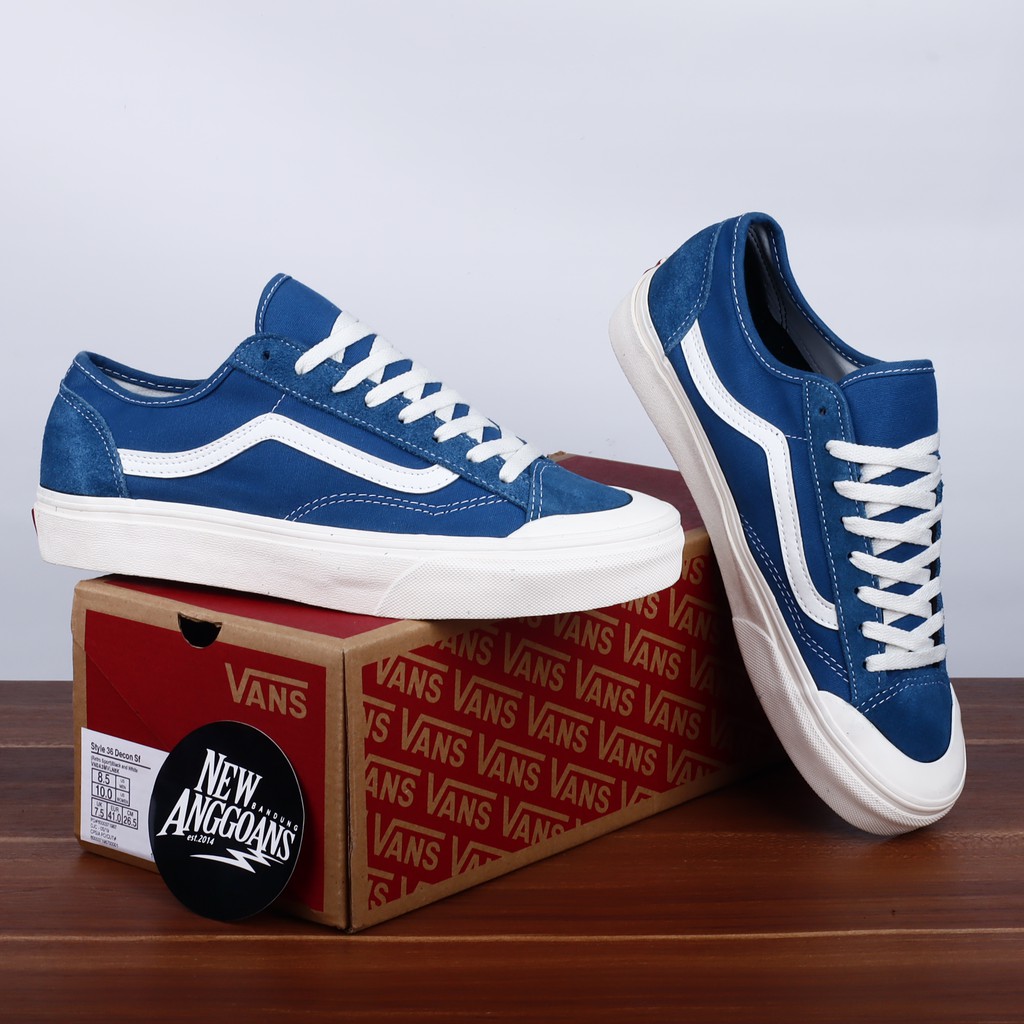 Vans old best sale skool biru navy