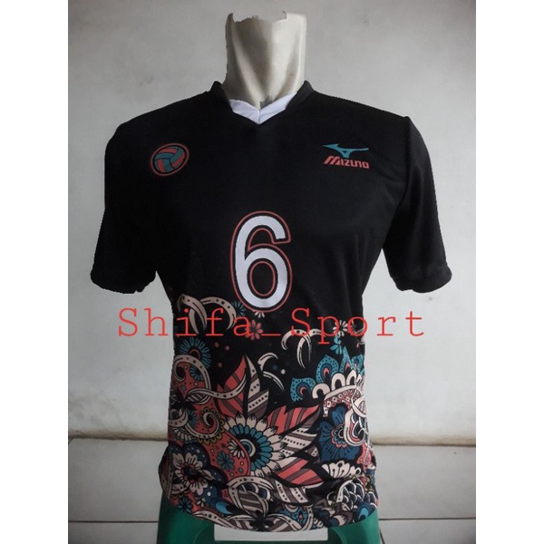Jual baju Jersey Mizuno BATIK HITAM Shopee Indonesia