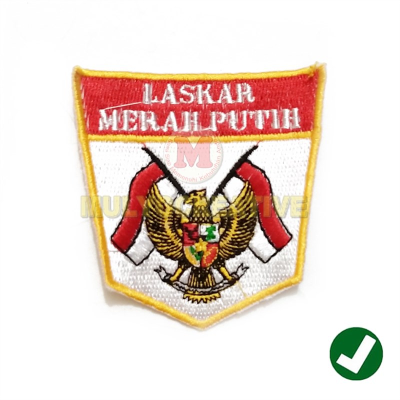 Jual Bordir Patch Laskar Merah Putih Badge Patch Logo LMP Garuda Murah ...