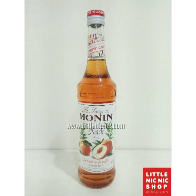 Jual Monin Peach flavoured syrup 70 CL (700ml) sirup rasa pit minuman