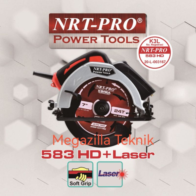 Jual Mesin Potong Kayu Listrik Circular Saw Nrt Pro Tipe Hd Free Mata Blade Laser Murah