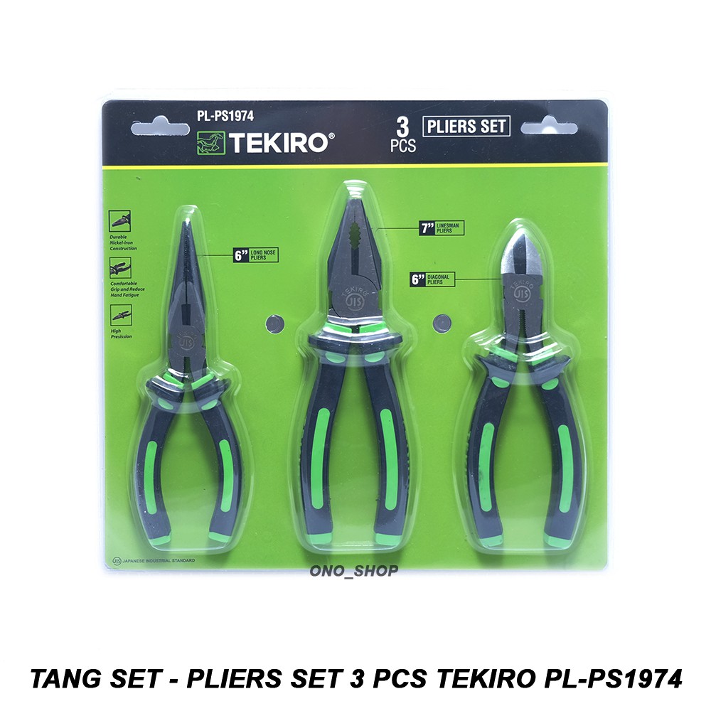 Jual Tang Set Pliers Set 3 Pcs Tekiro PL-PS1974 | Shopee Indonesia