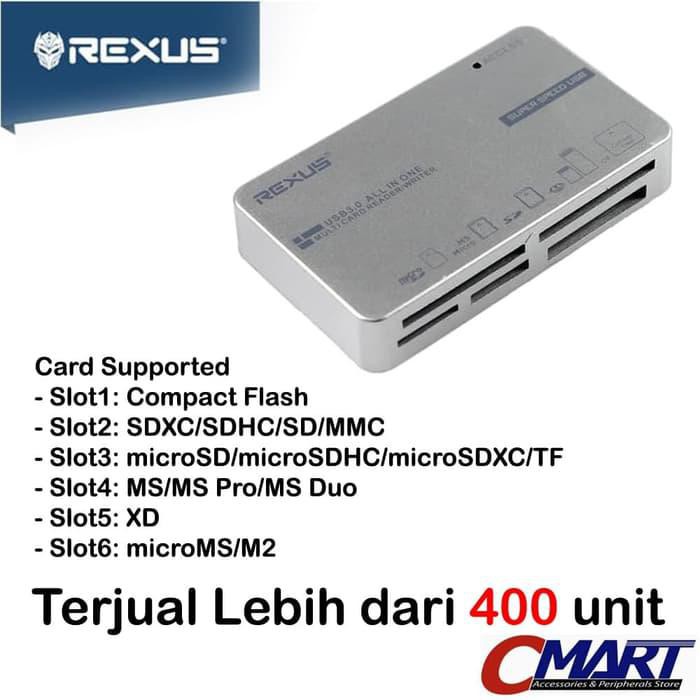 Jual Ak | Rexus Usb 3.0 Card Reader All In 1 Multi Card Reader - Rxc ...