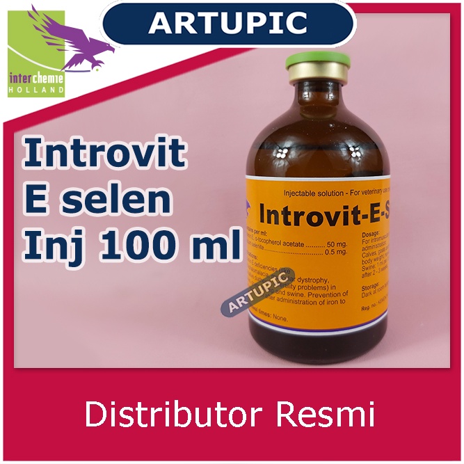 Jual Introvit E Selen Injeksi 100 ml Vitamin E Konsentrasi Tinggi